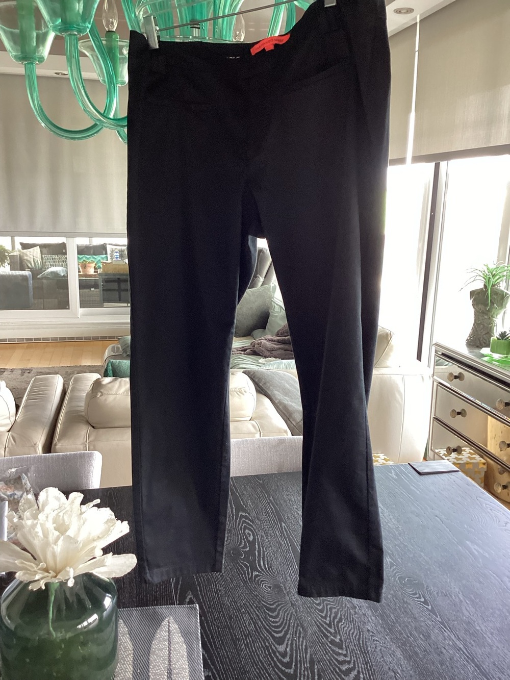 Mango Black Straight Leg Pants